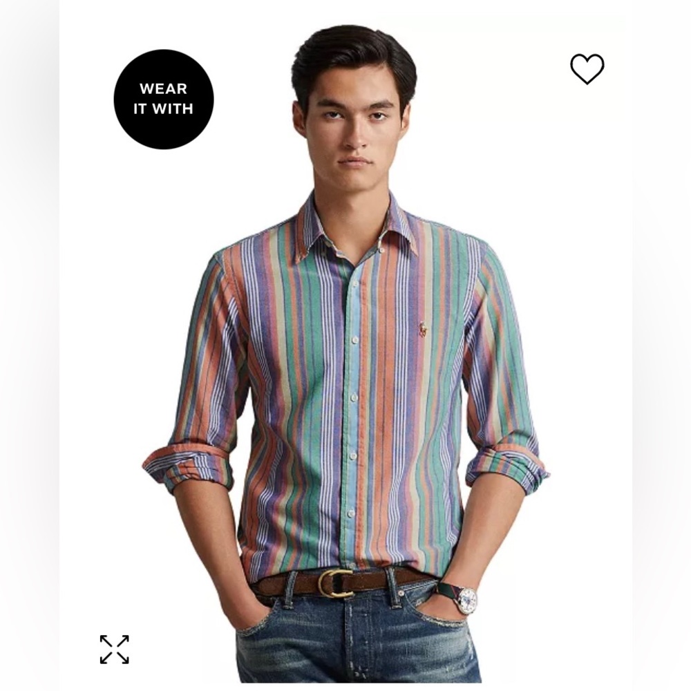 NWT Ralph Lauren Striped Oxford shirt XL